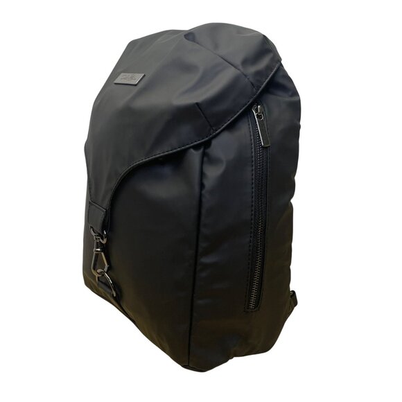 Ashley Black Women’s Black Nylon Secure Adjustable Straps Multi Pockets Backpack - Picture 4 of 13